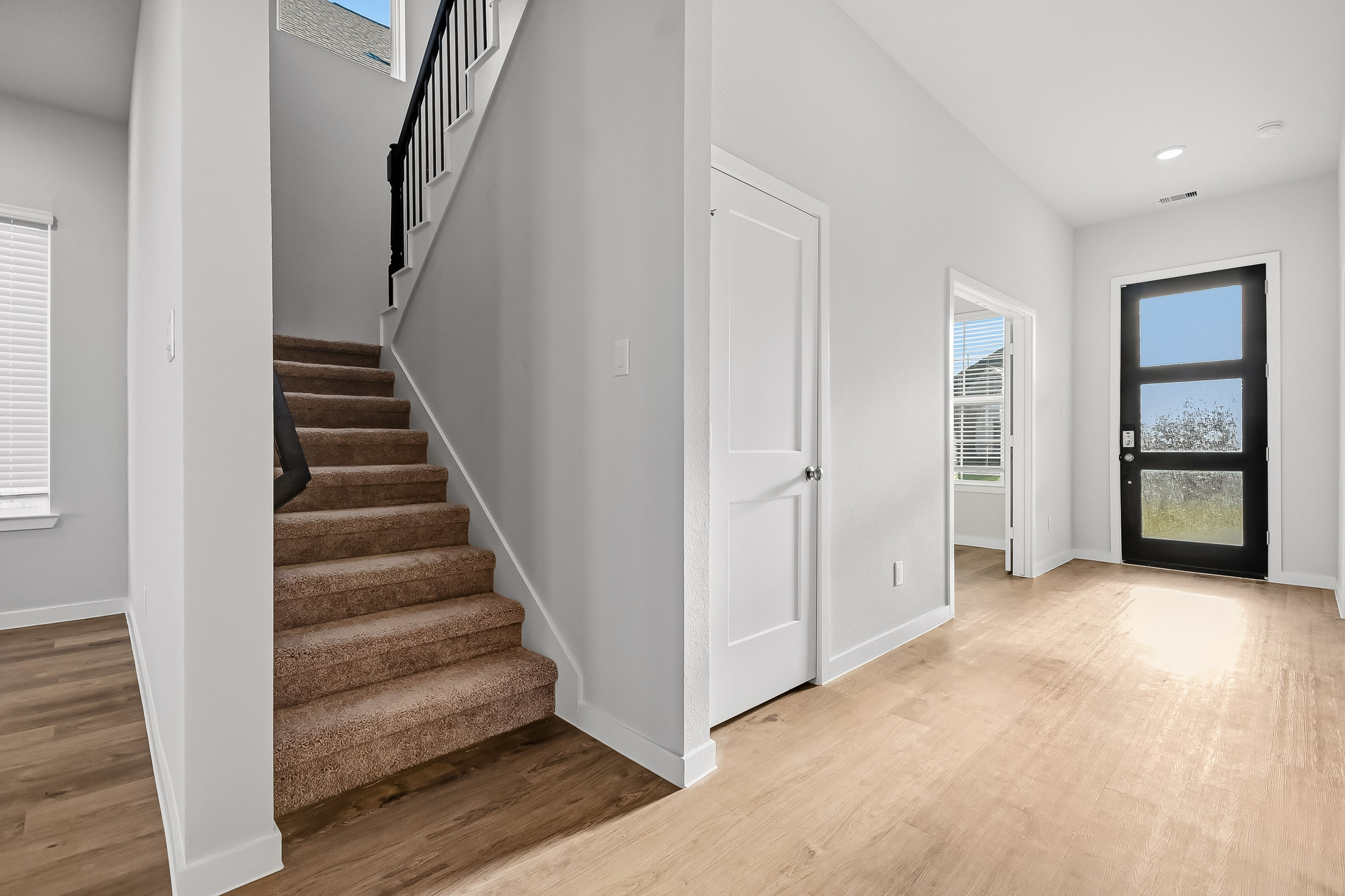 A staircase in a house.
