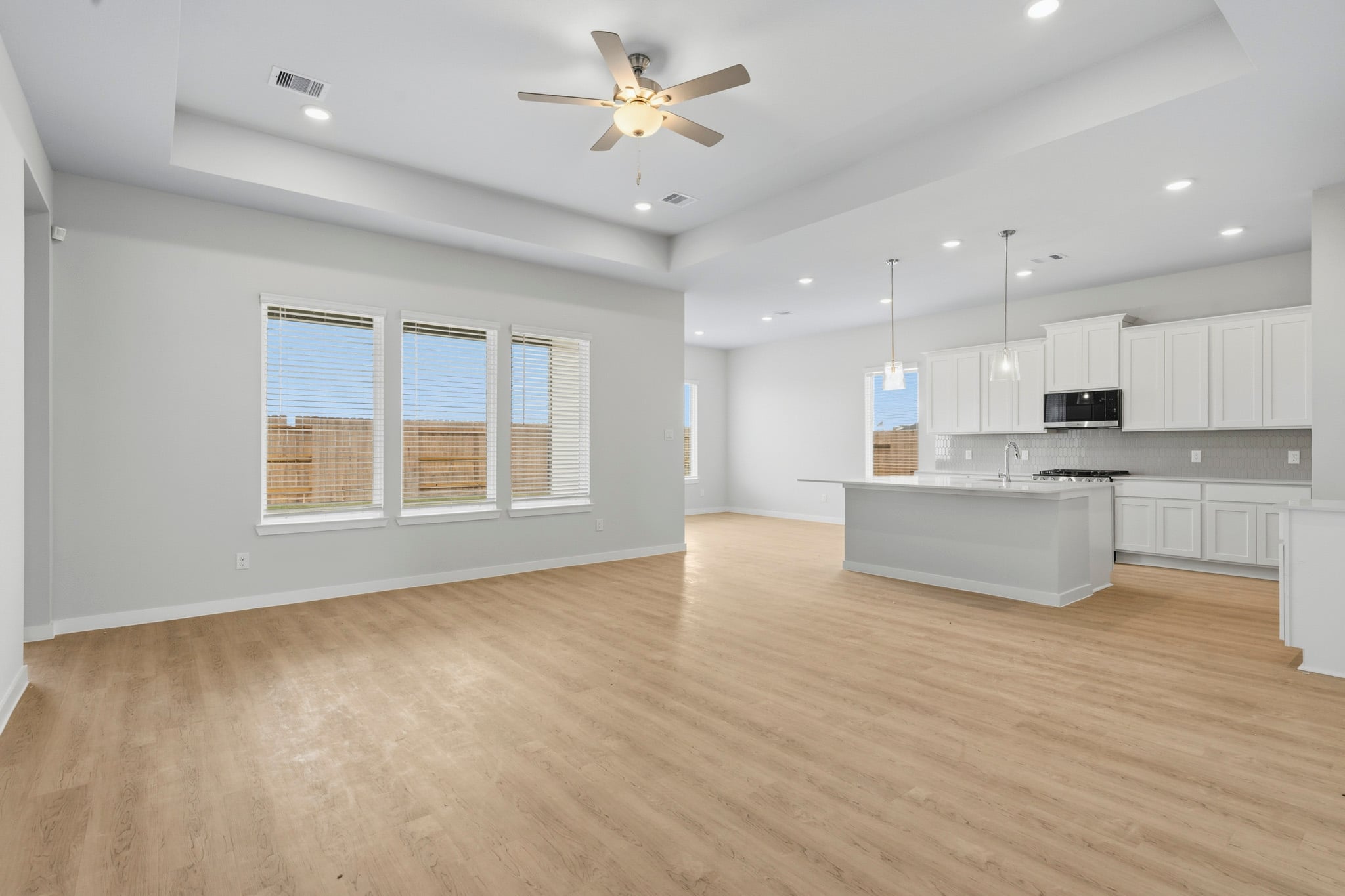 A large empty kitchen.