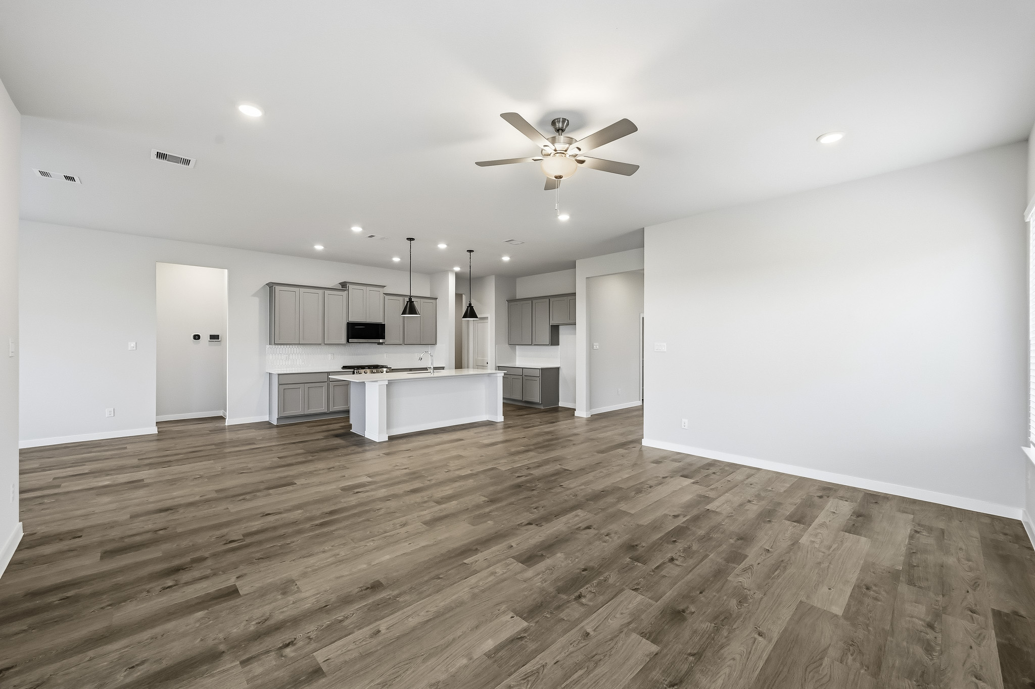 A large empty kitchen.