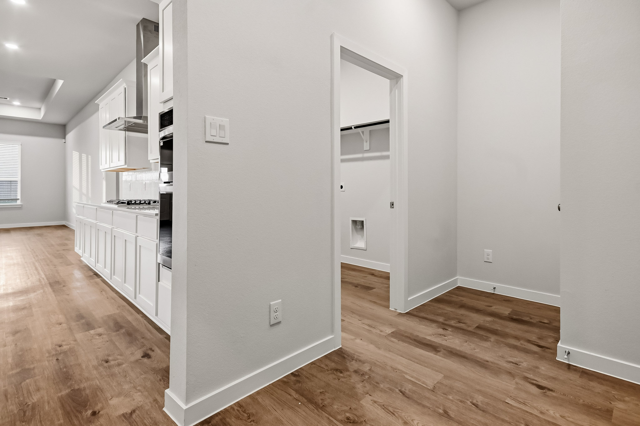 A room with white walls.