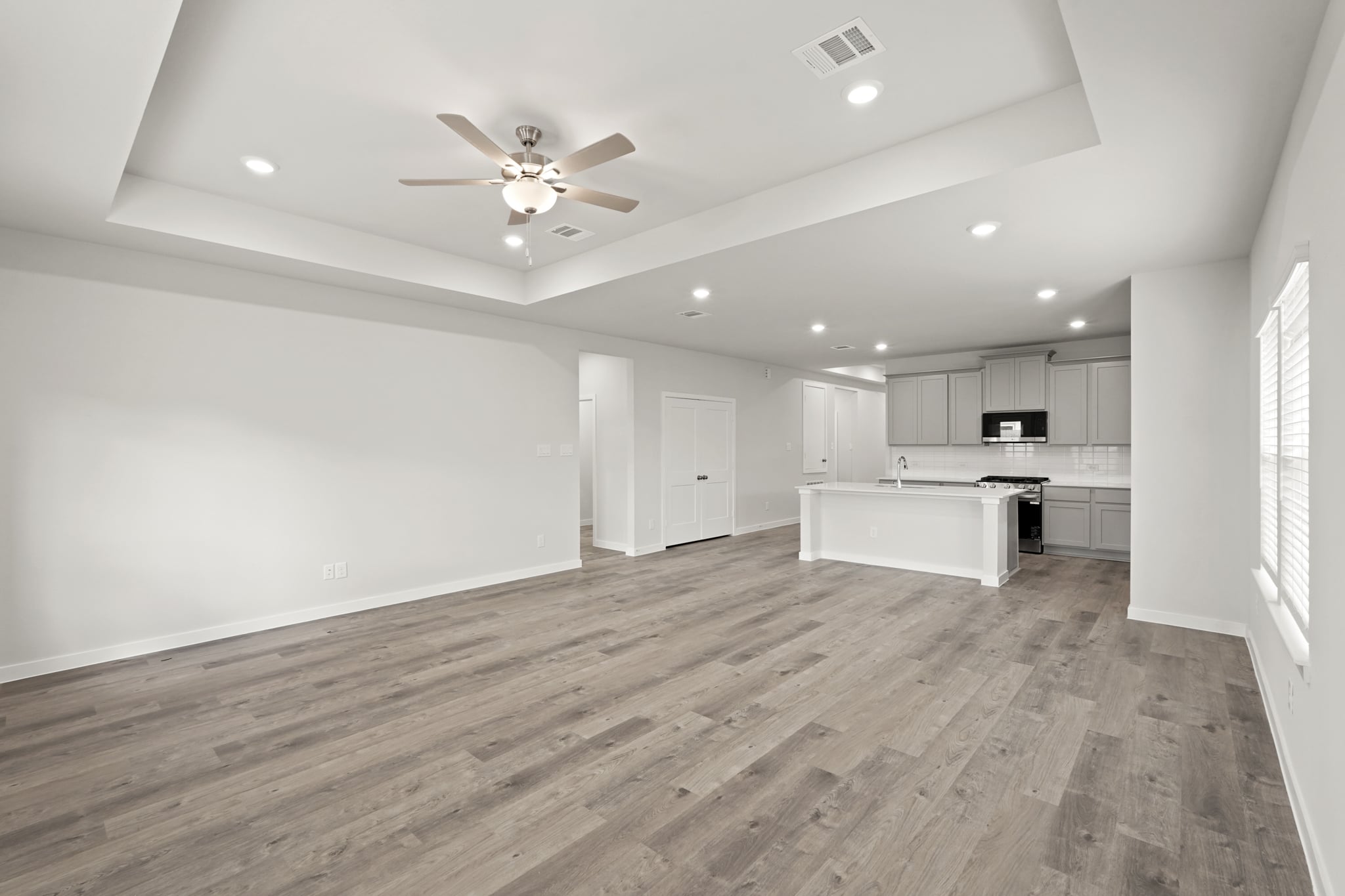 A large empty kitchen.