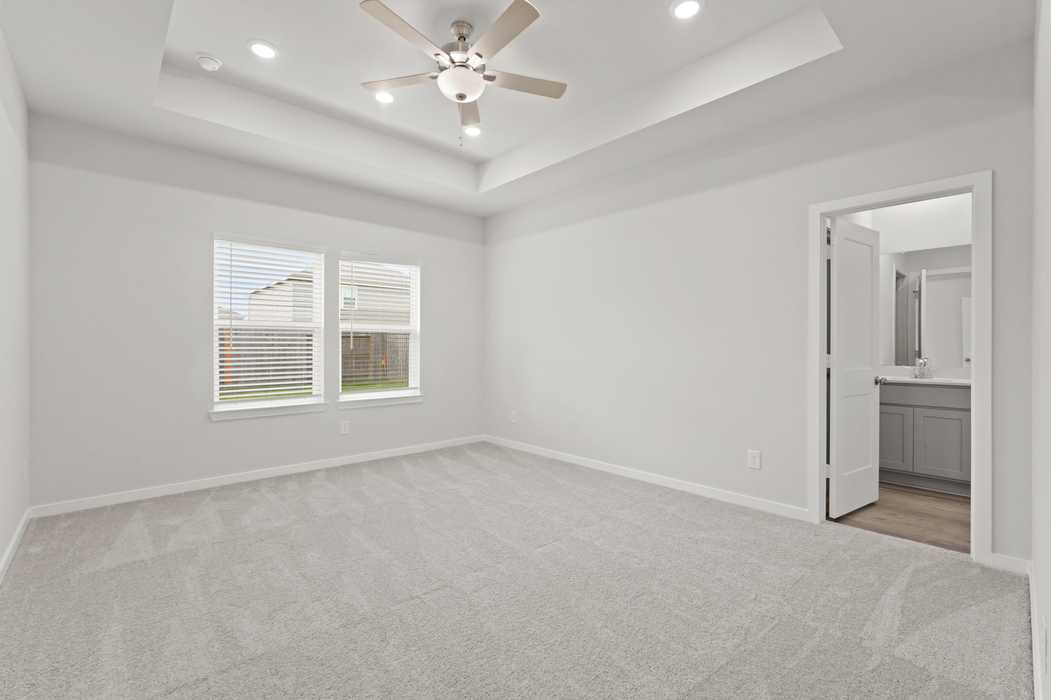 A large empty living room.