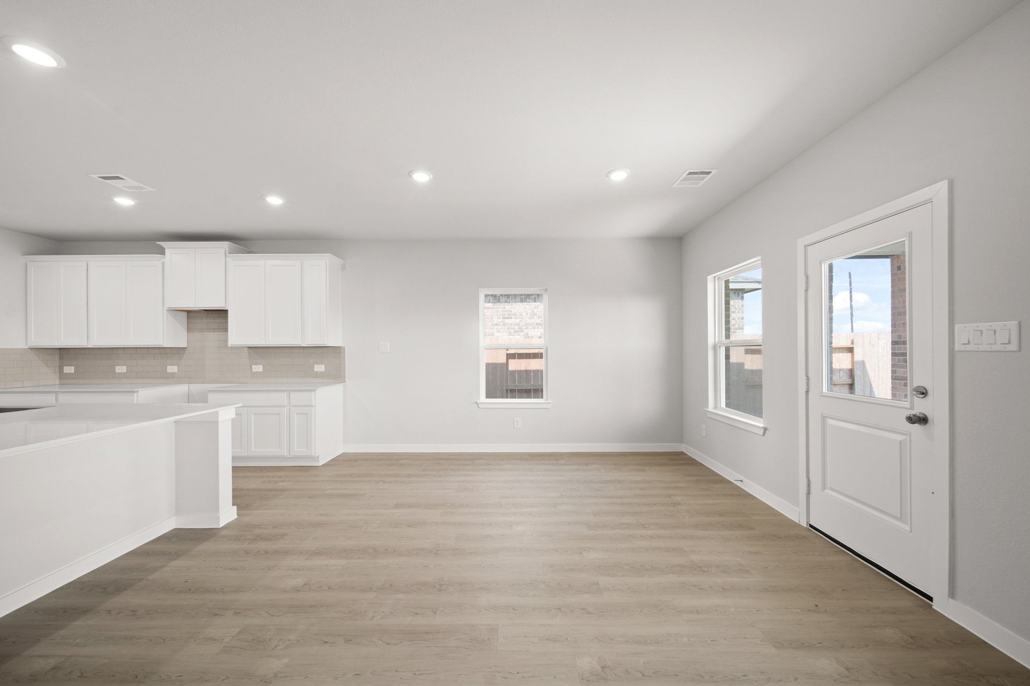 A large empty kitchen.