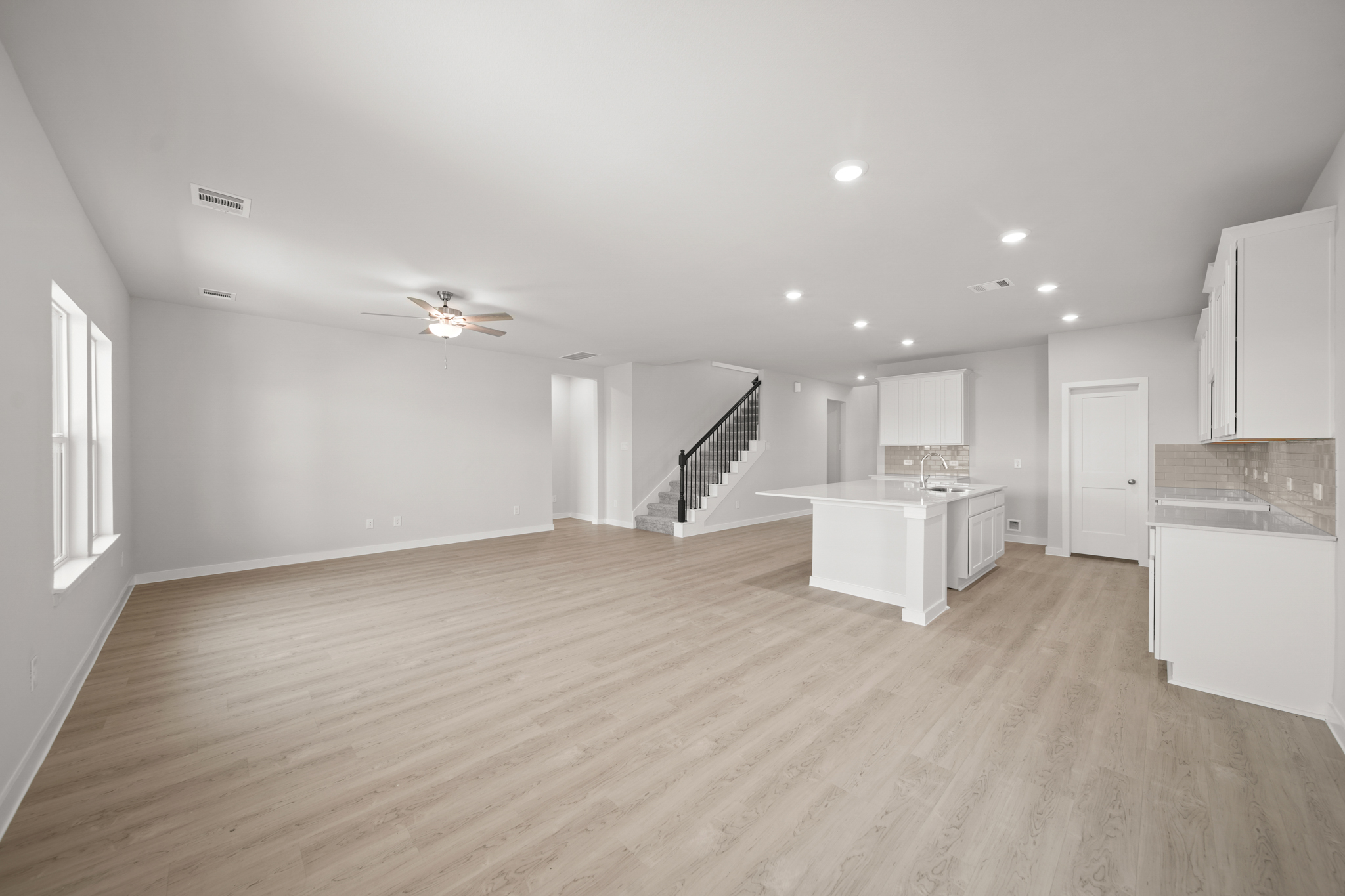 A large empty kitchen.