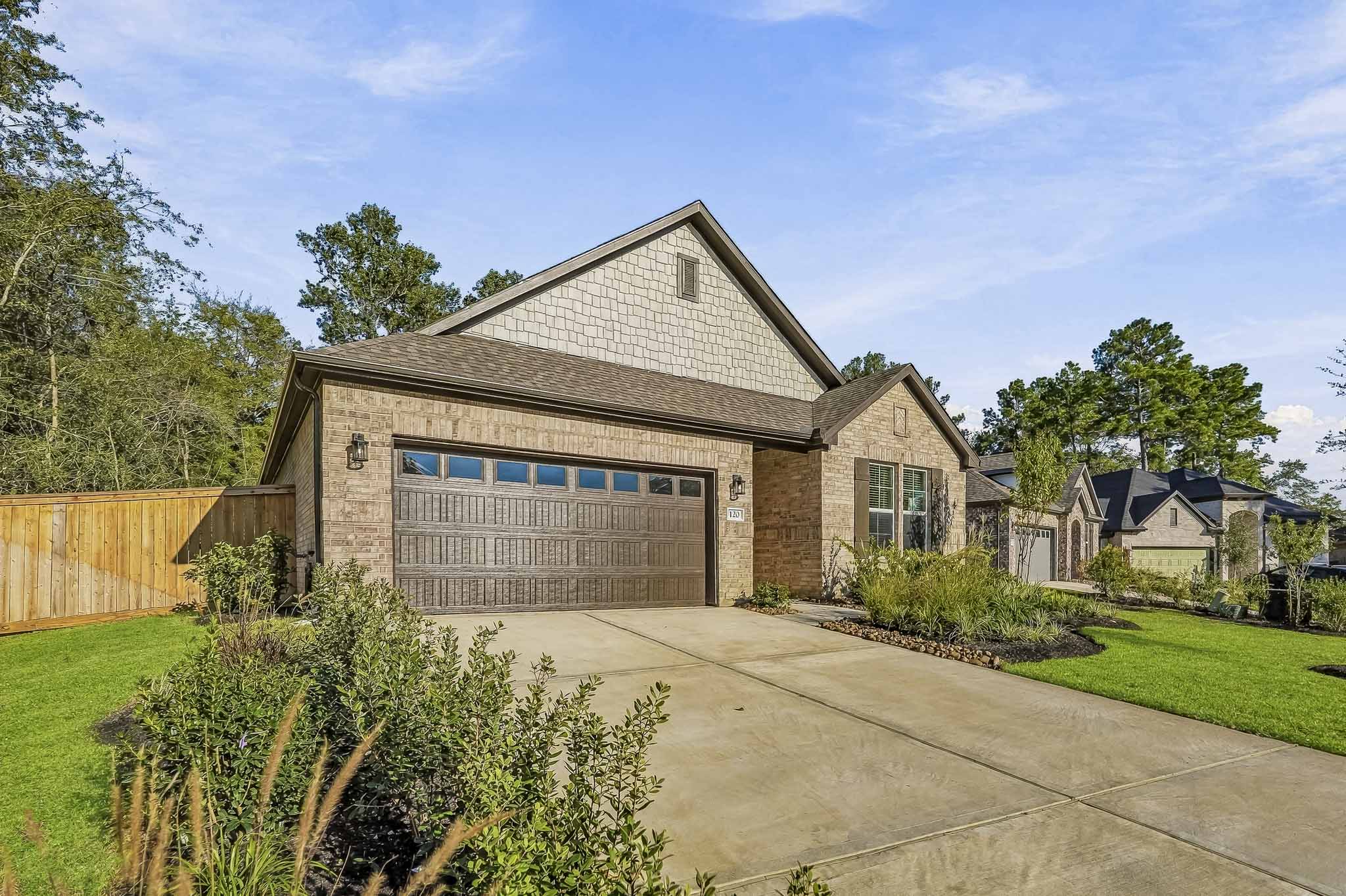 A house with a driveway.