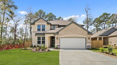 A house with a driveway.