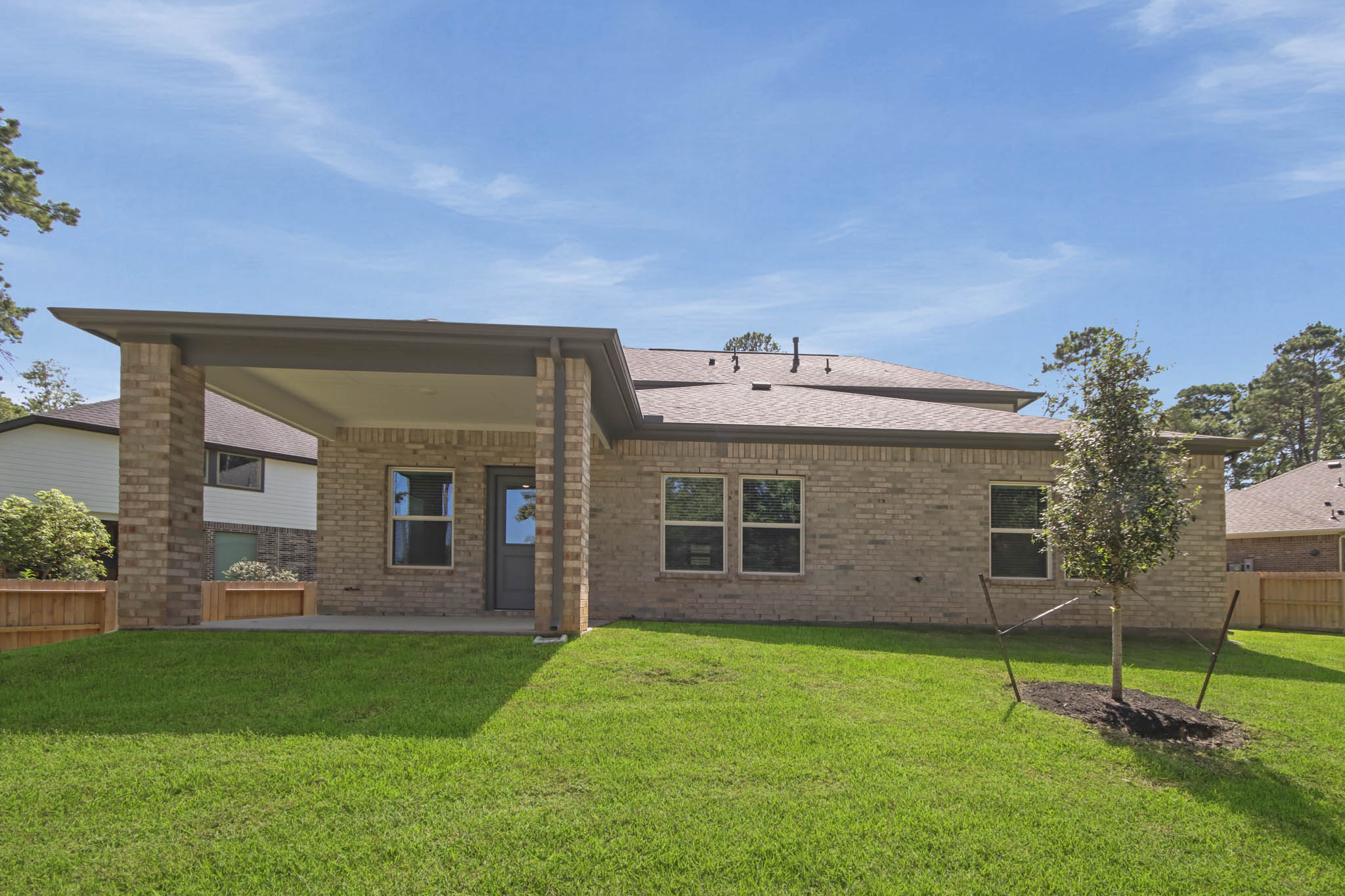 A house with a large yard.