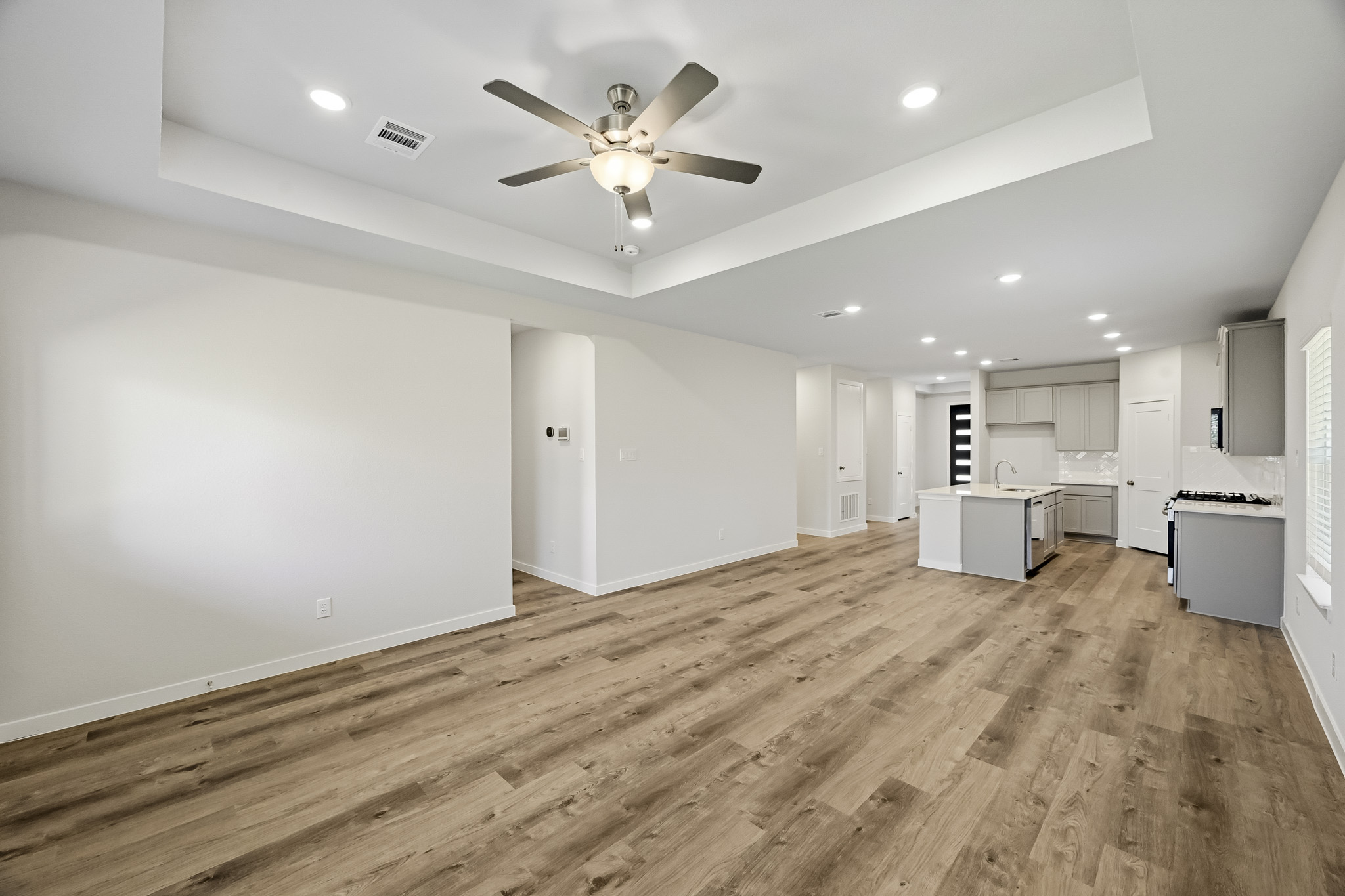 A large empty kitchen.