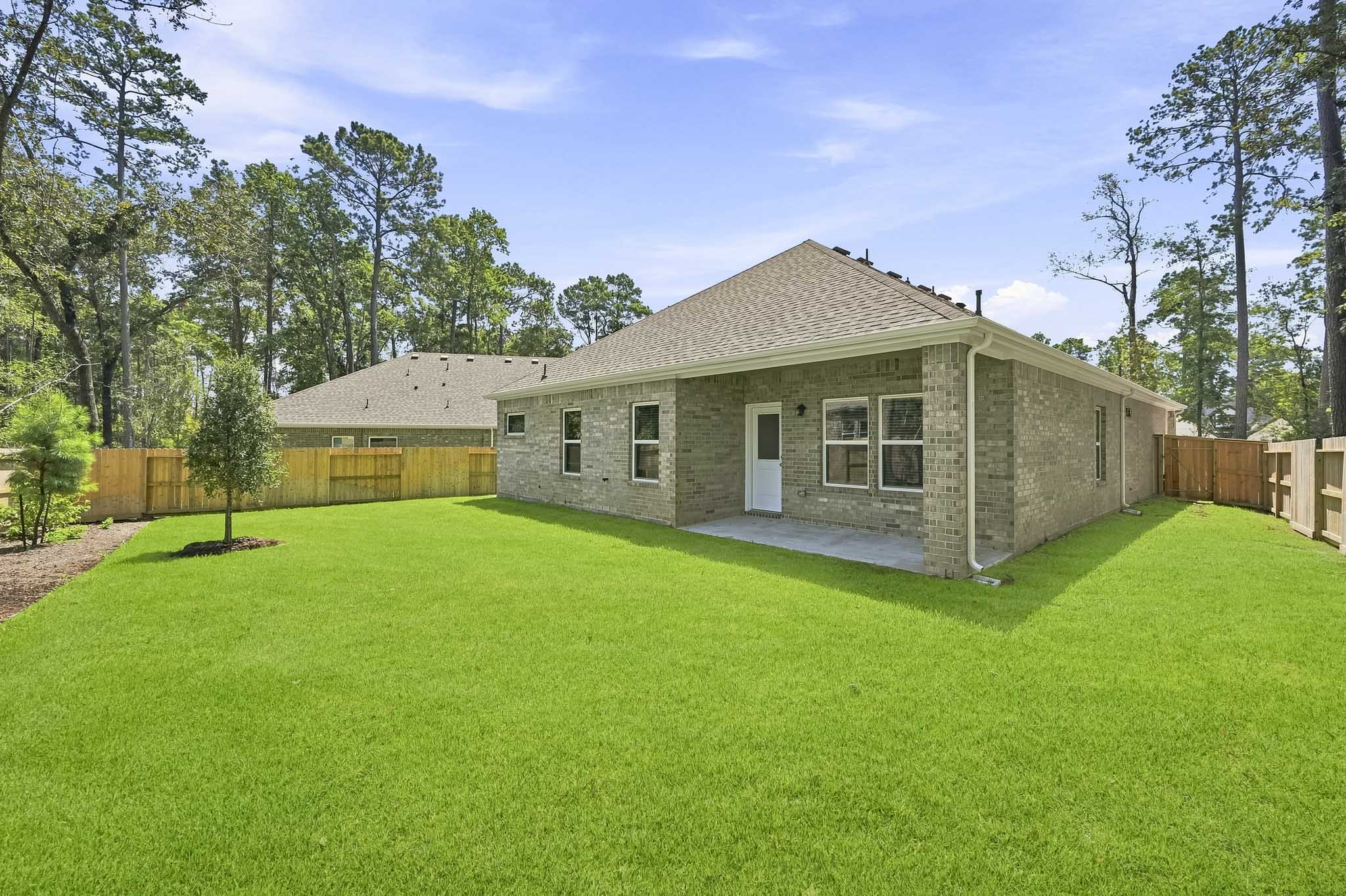 A house with a large yard.