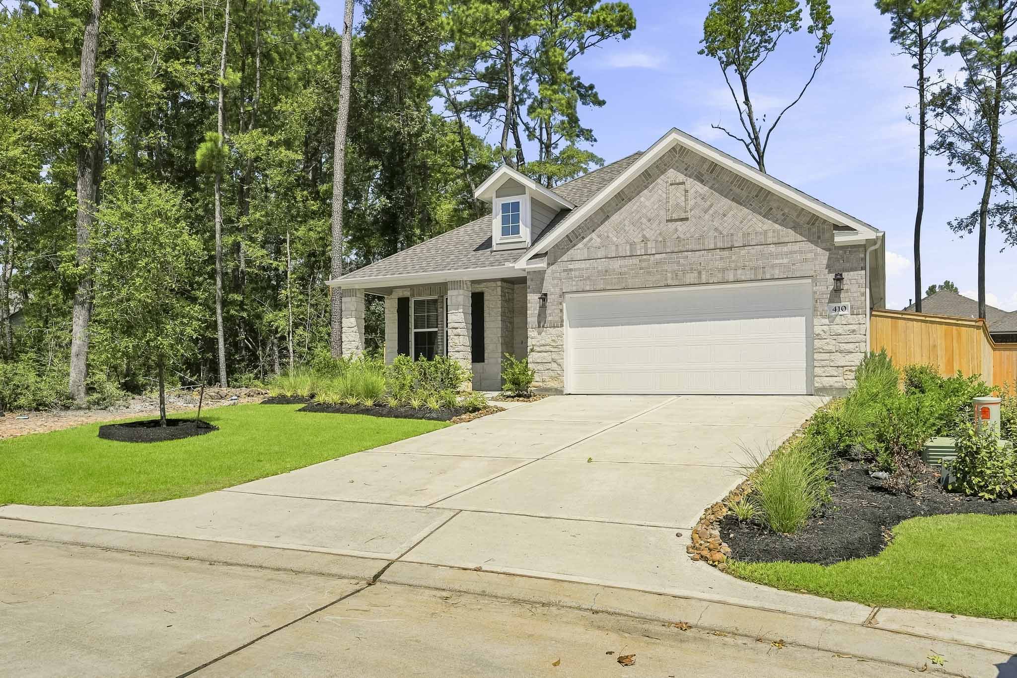 A house with a driveway.
