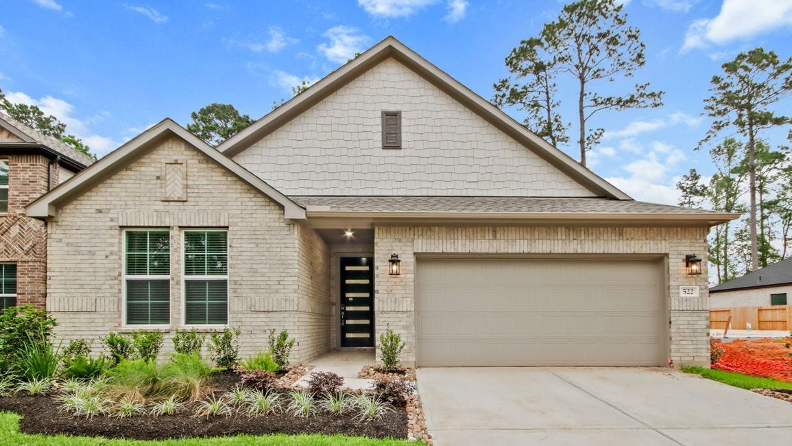 A house with a garage.