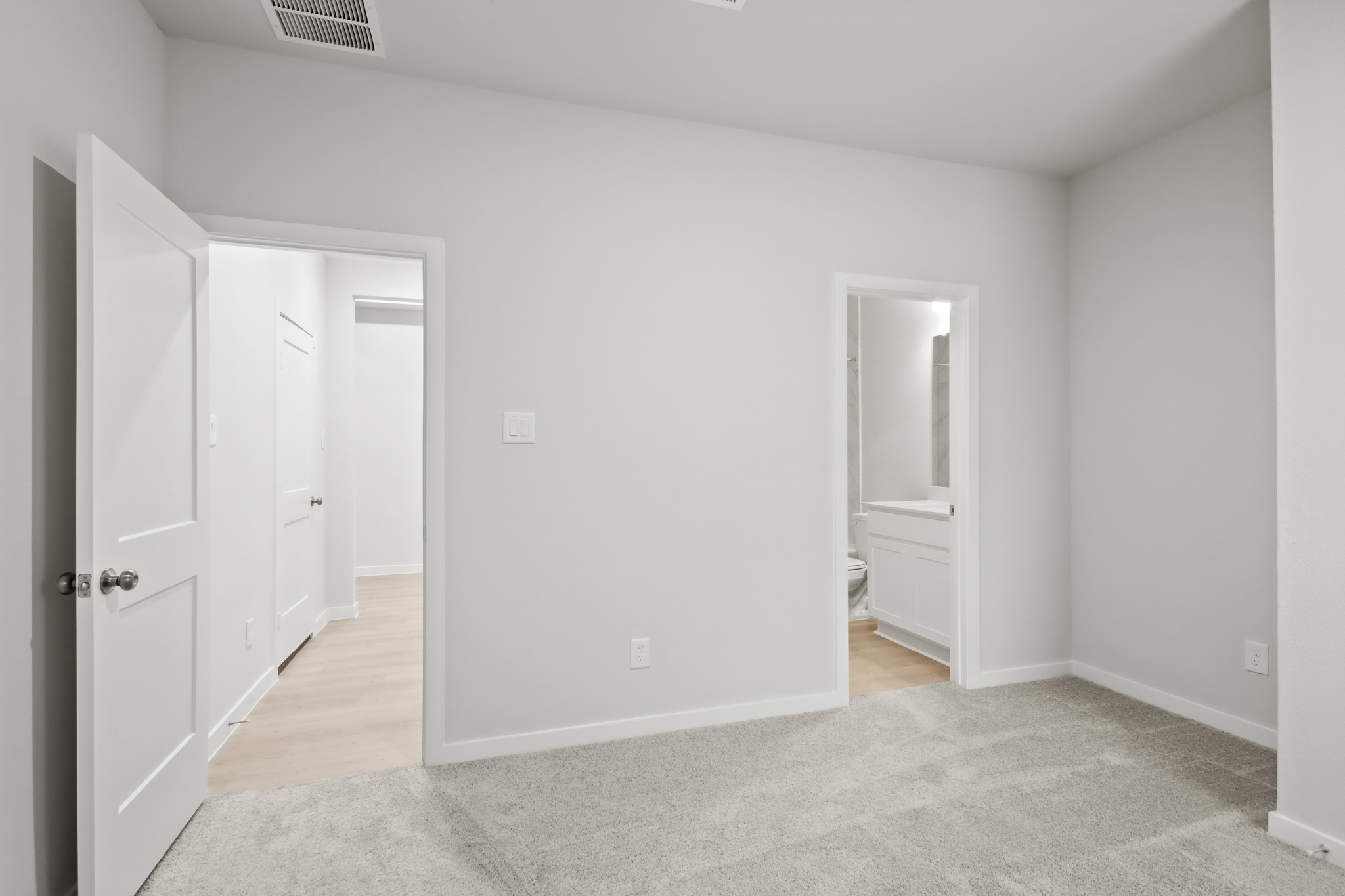 A room with white walls.