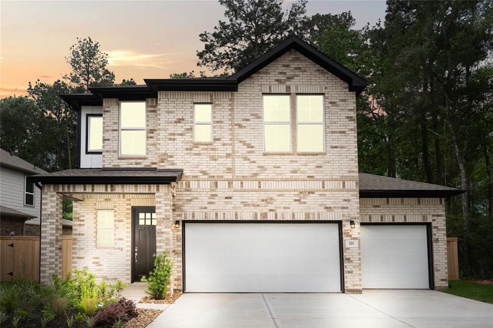 A house with a garage.