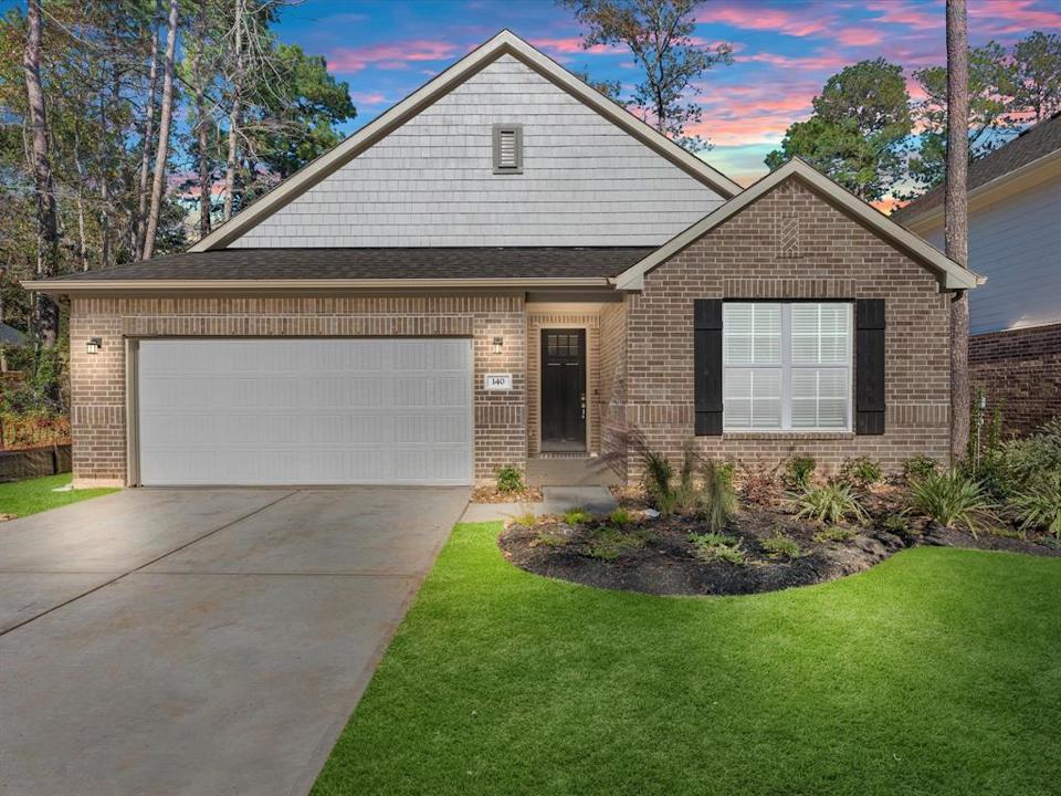 A house with a garage.