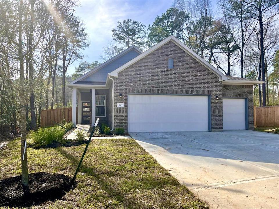 A house with a garage.