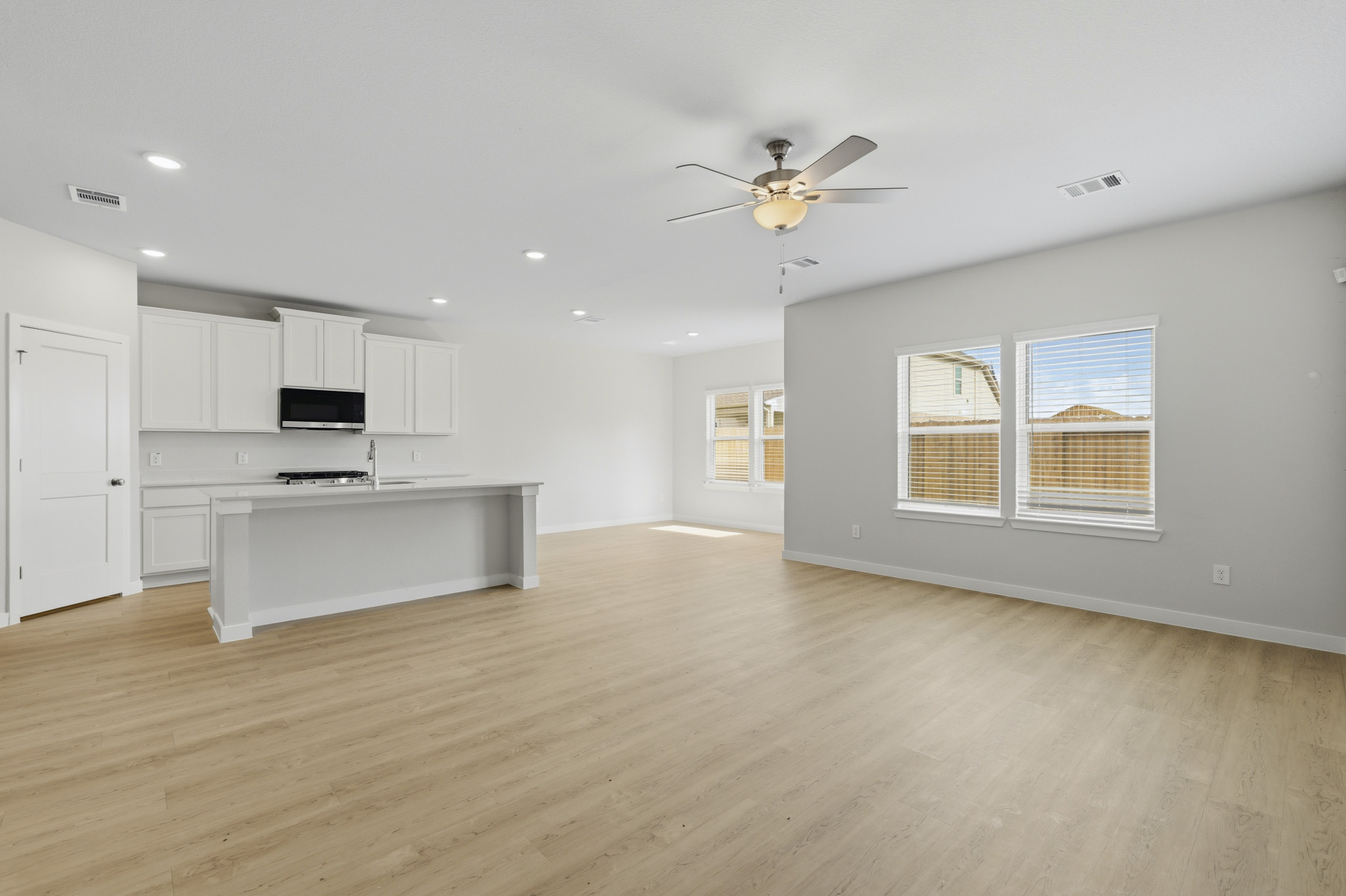 A large empty kitchen.