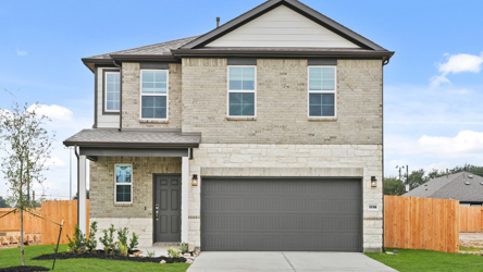 A house with a garage.