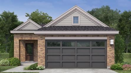 A house with a garage with American Gothic House in the background.