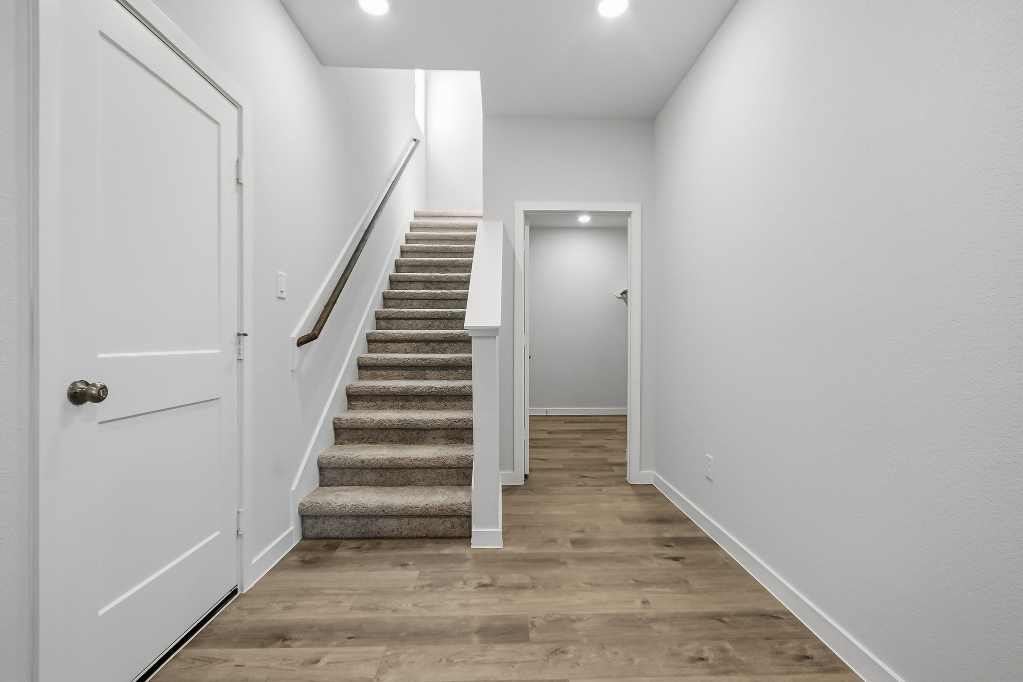 A staircase in a house.