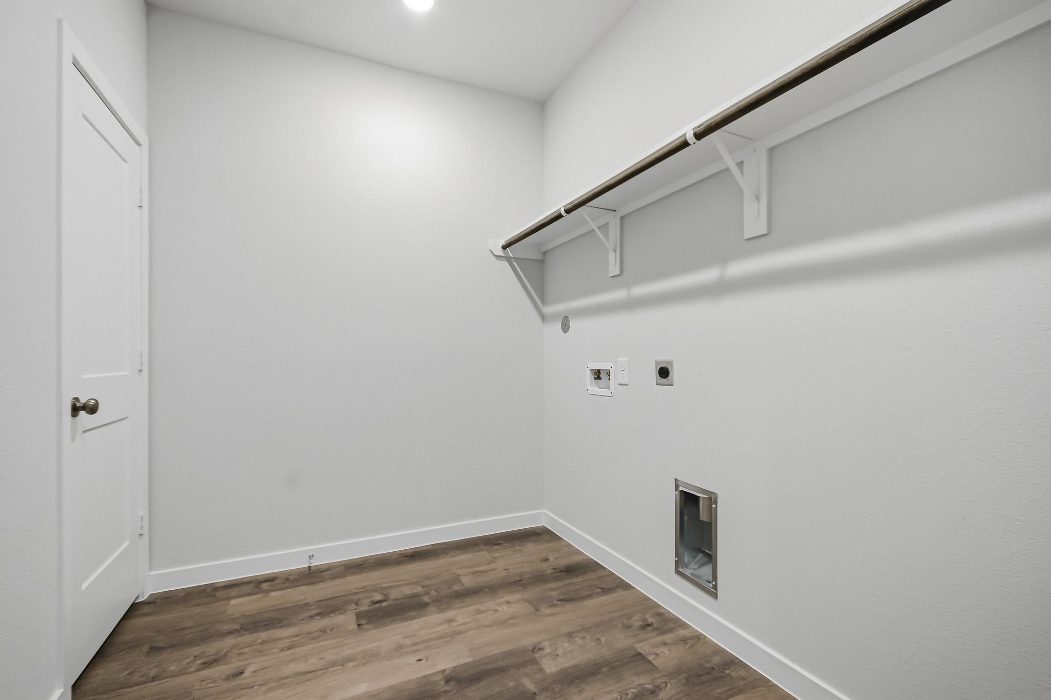 A room with white walls.