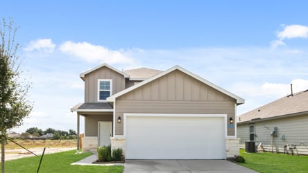 A house with a garage.