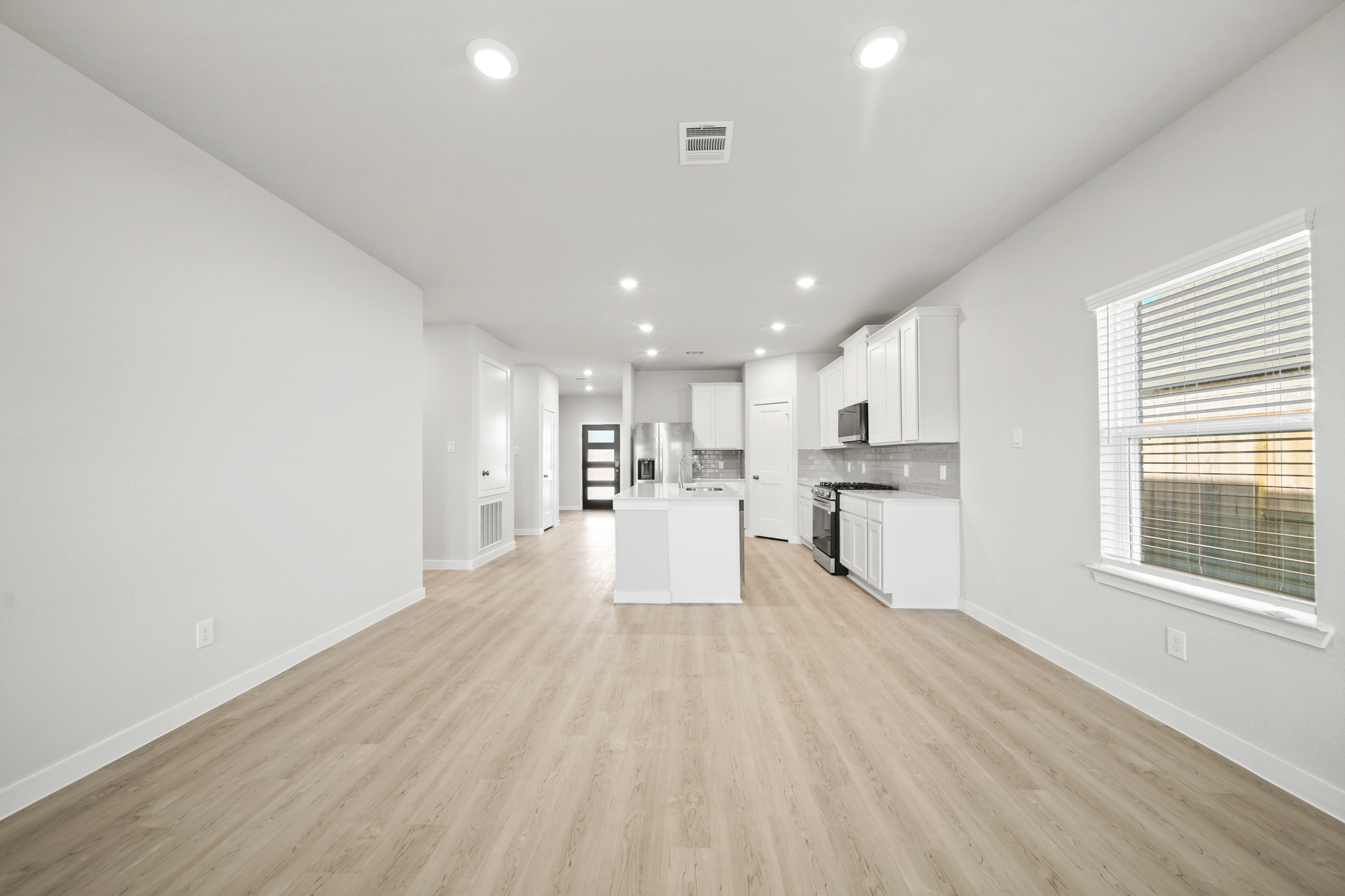 A large empty kitchen.