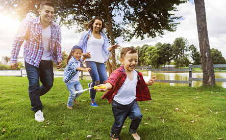 family in the park summer