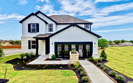 Sheldon model exterior from Bella Rosa in Cibolo by Century Communities