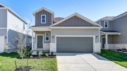 A house with a garage.