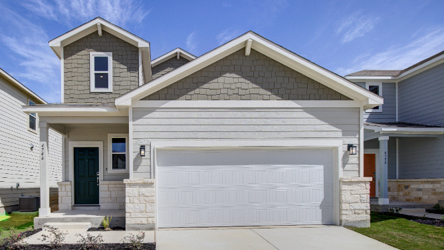 A house with a garage.