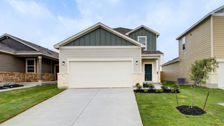 A house with a garage.