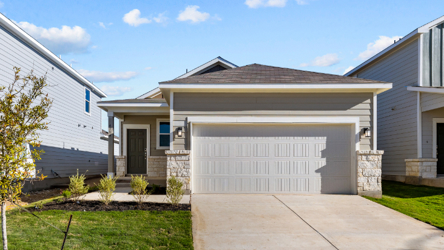A house with a garage.