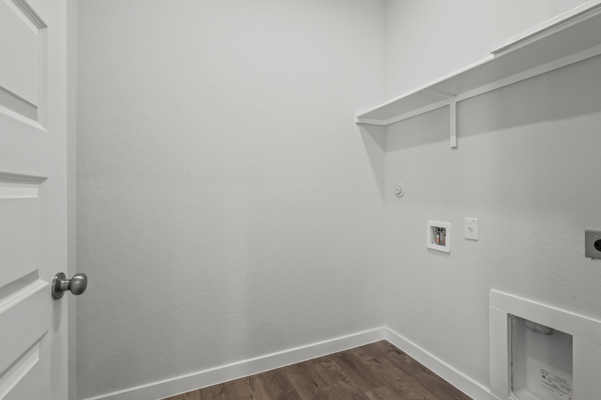 A room with white walls.