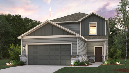 A house with a garage.