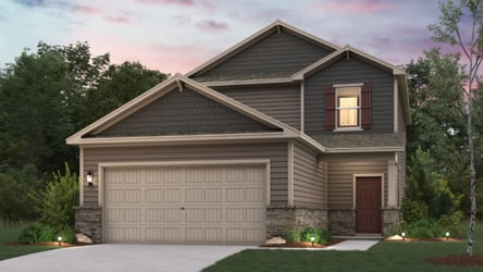 A house with a garage.