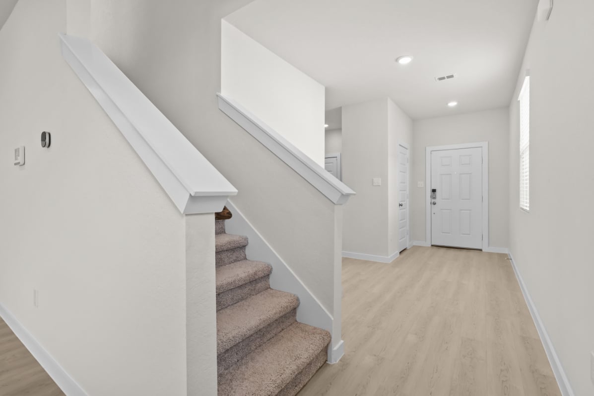 A staircase in a house.