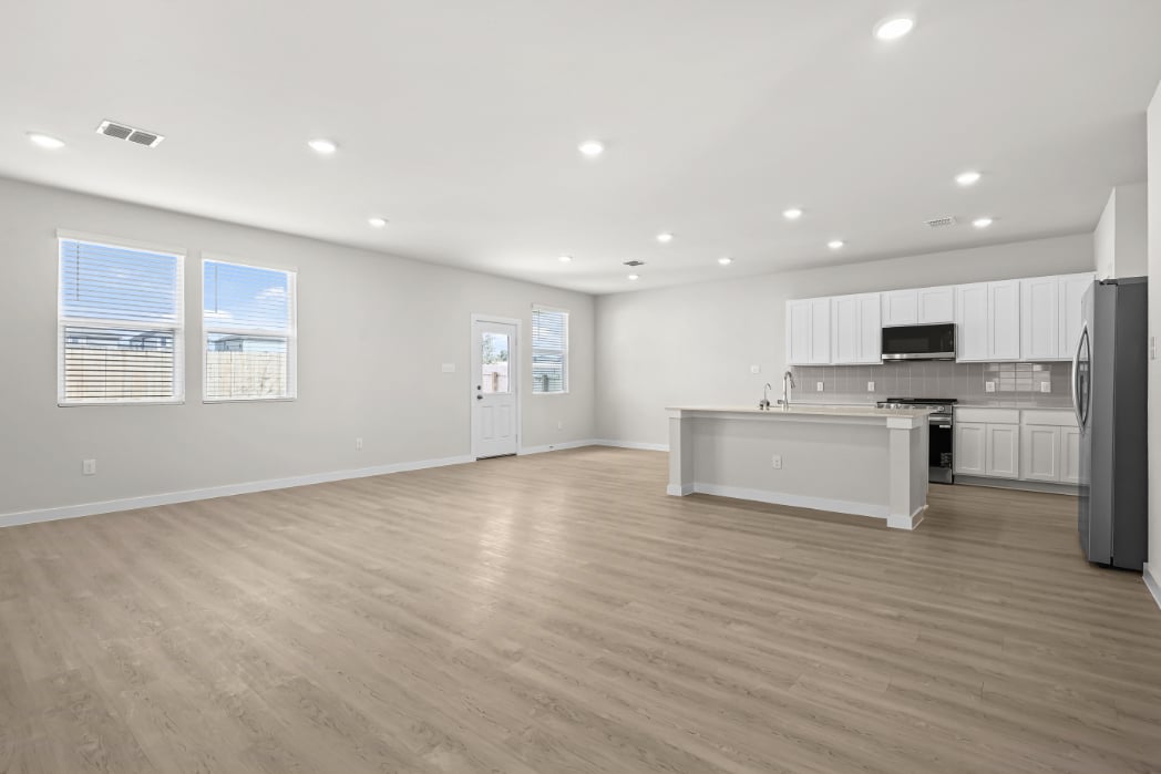 A large empty kitchen.