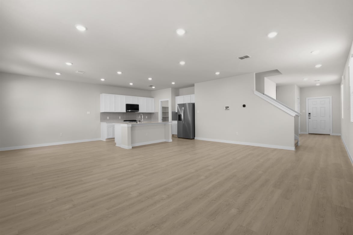 A large empty kitchen.