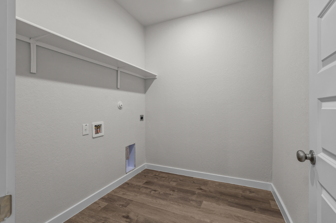 A room with white walls.