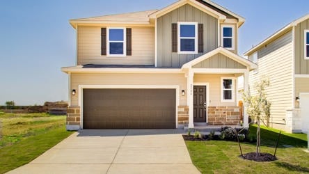 A house with a garage.