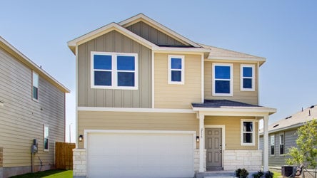 A house with a garage.