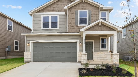 A house with a garage.