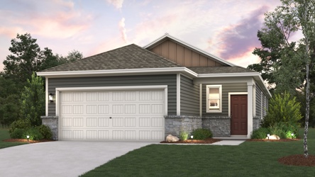 A house with a garage.