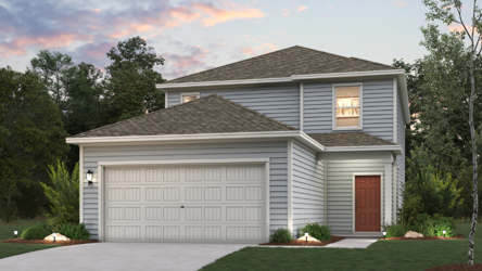 A house with a garage.