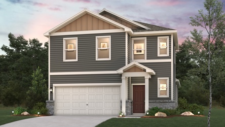 A house with a garage.