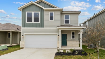 A house with a garage.