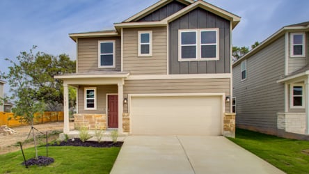 A house with a garage.