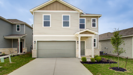 A house with a garage.