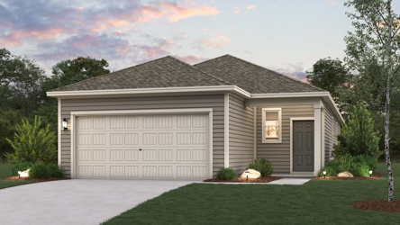 A house with a garage.