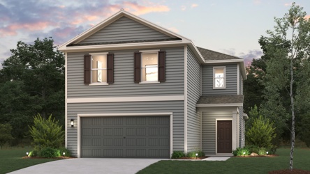 A house with a garage.